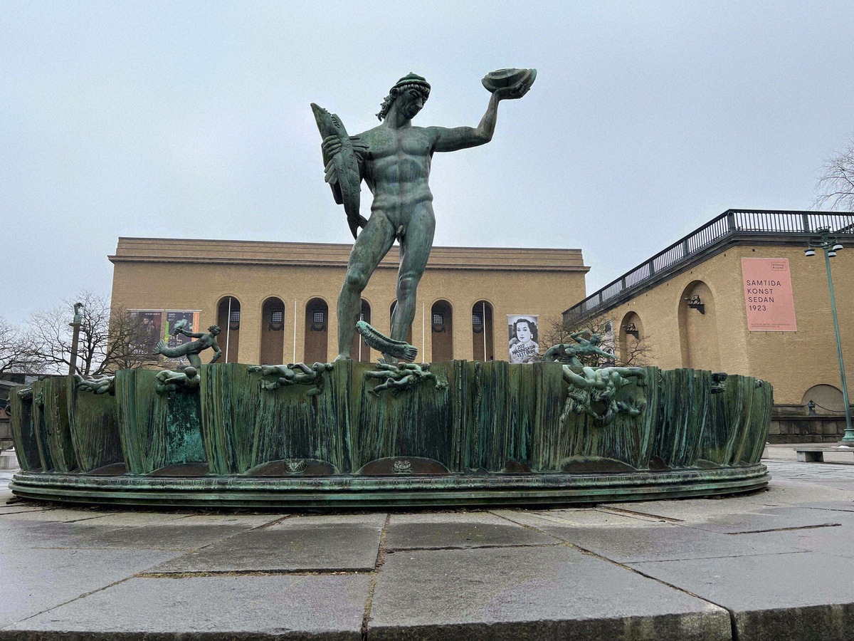 Der Poseidonbrunnen auf der Götaplatsen vor dem Göteborgs Konstmuseum